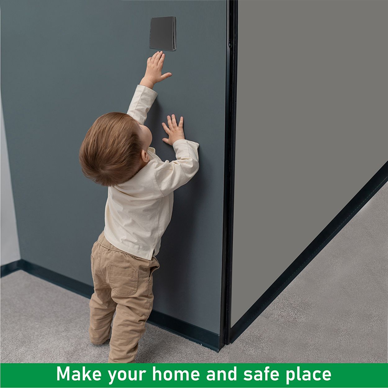 1 Gang Wireless Kinetic Switch Black Body, IP65 - ECO Series