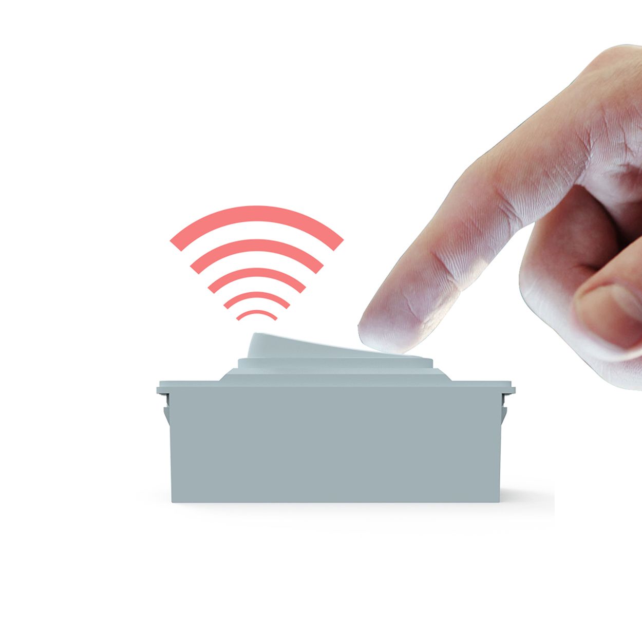 1 Gang Wireless Kinetic Switch, MK Logic Style, White Body, ECO Series