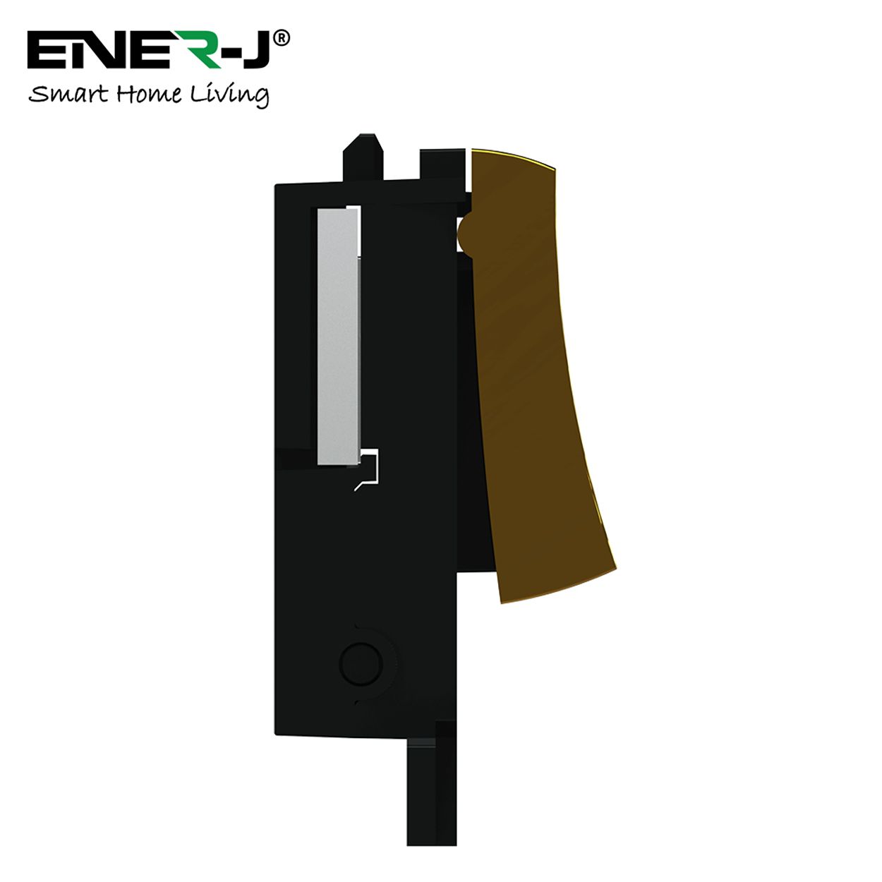 Wireless Kinetic Mini Grid-Style Switch, Antique Brass, Eco Series, 1-Gang, Self-Powered