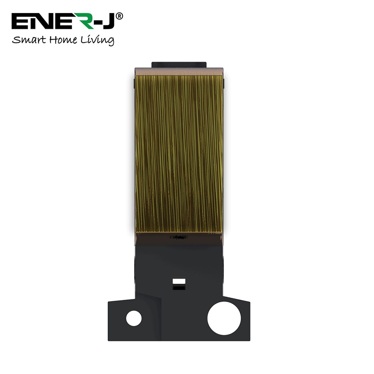 Wireless Kinetic Mini Grid-Style Switch, Antique Brass, Eco Series, 1-Gang, Self-Powered