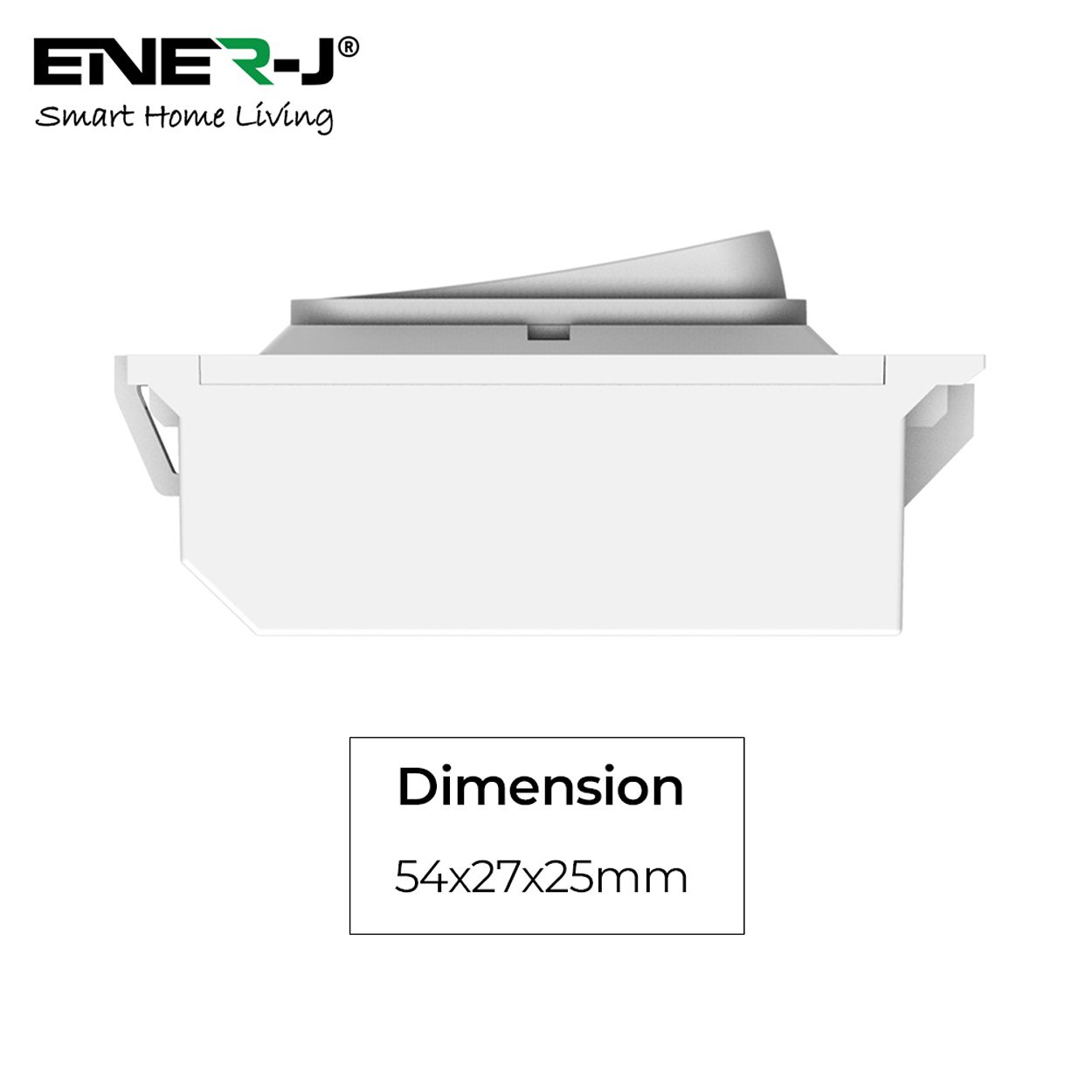 1 Gang Wireless Kinetic Switch, HAGER Style, White Body Eco Series