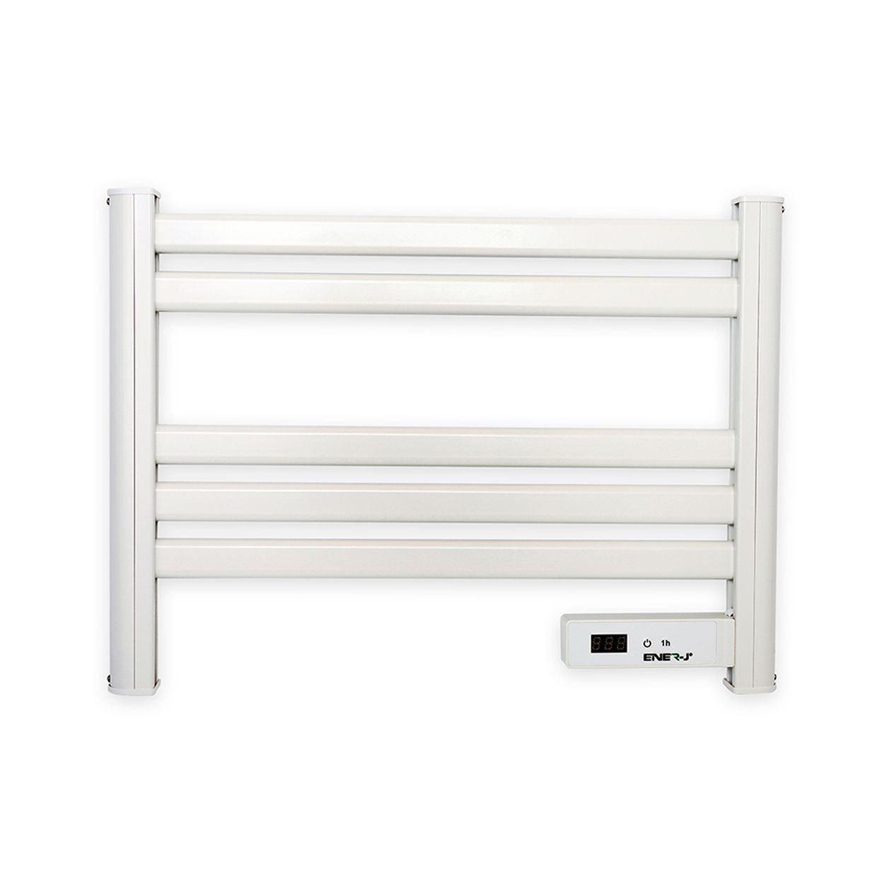 Infrared Heating Towel Rail LED Screen with BS plug 1.2 m for Bathroom IP24 White