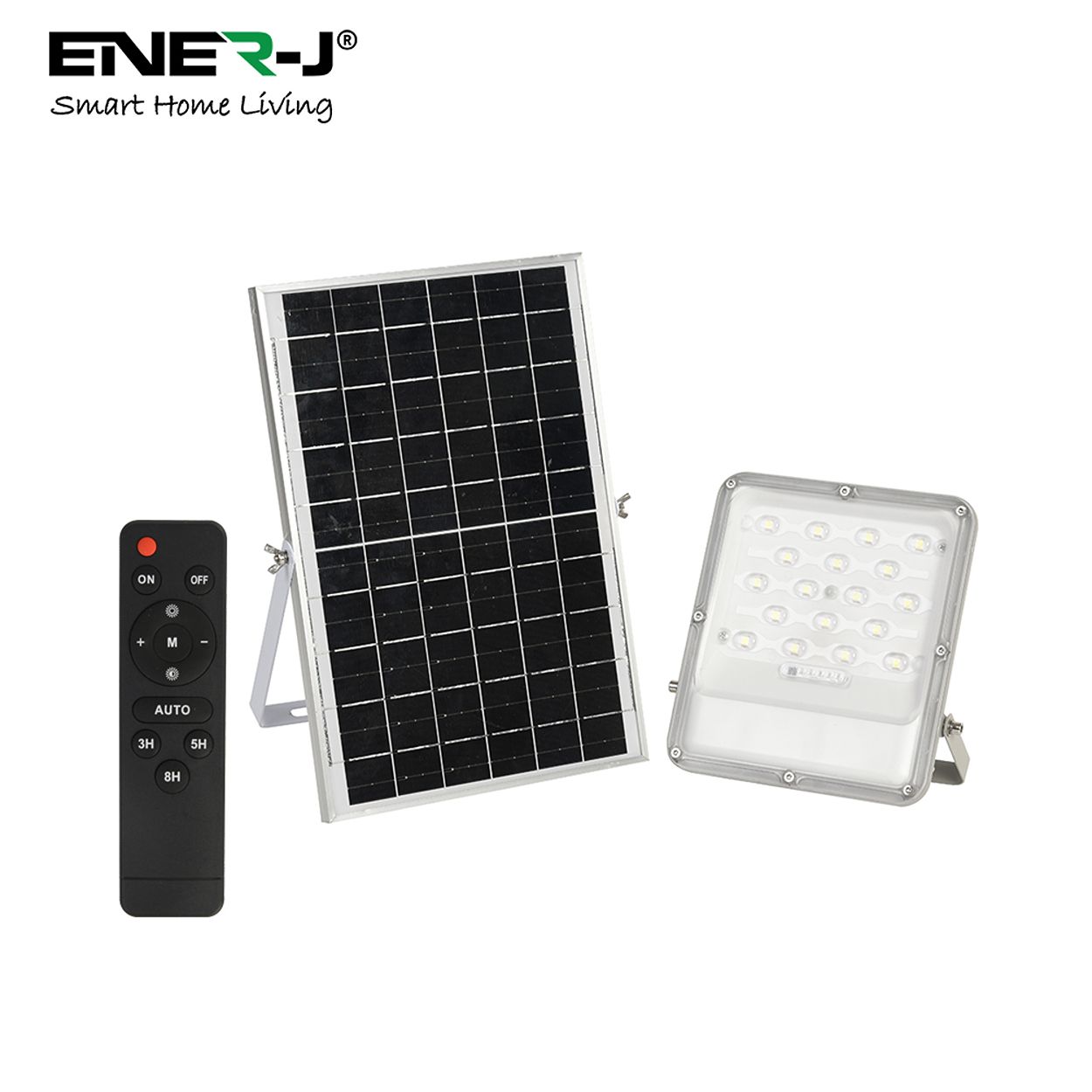 50W LED Floodlights with Solar Panels - Solar Powered, Remote Control, IP65 Waterproof