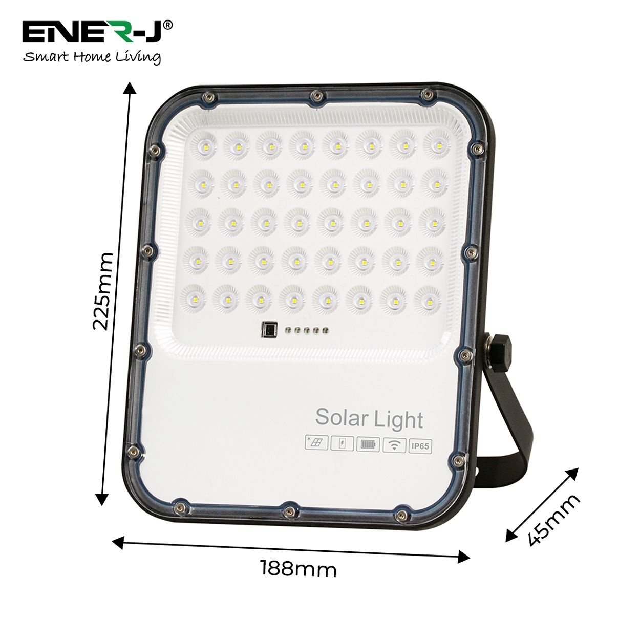 150W LED Floodlights with Solar Panels - Solar Powered, Remote Control, IP65 Waterproof