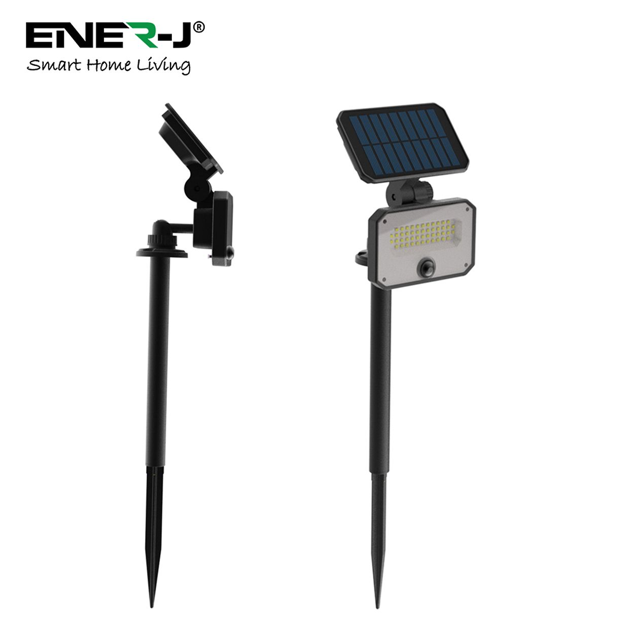 8W PIR Solar Powered LED Floodlight with Remote, IP54, 6500K