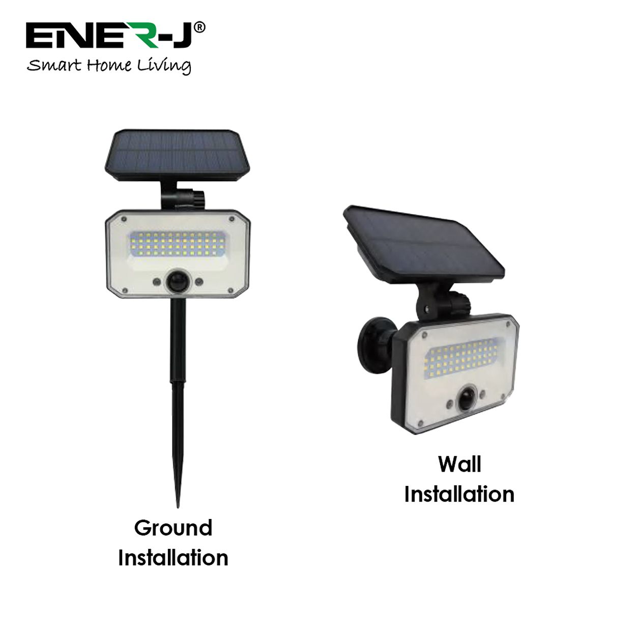 8W PIR Solar Powered LED Floodlight with Remote, IP54, 6500K