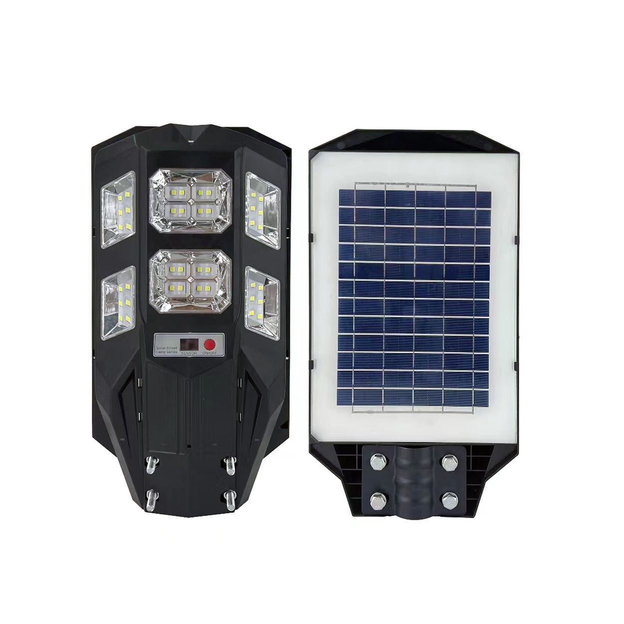 70W LED Solar Street Light with Sensors and Remote IP66 Waterproof High-Efficiency Solar Panels
