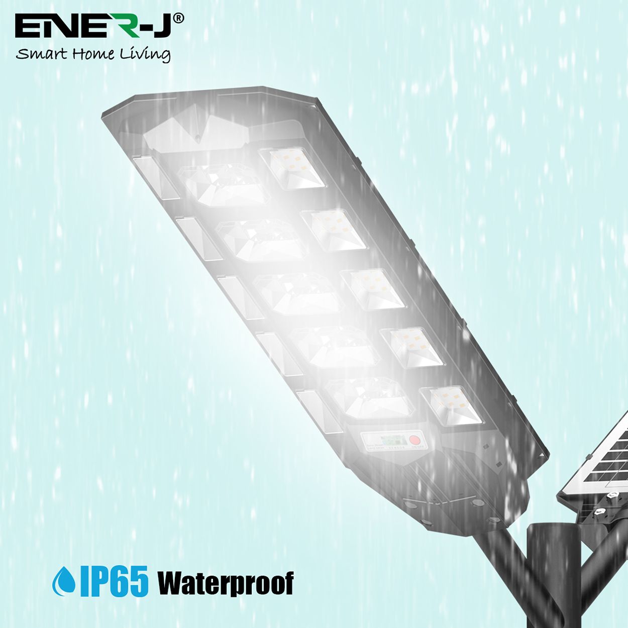 200W LED Solar Street Light with Sensors and Remote, IP66 Waterproof, High-Efficiency Solar Panels