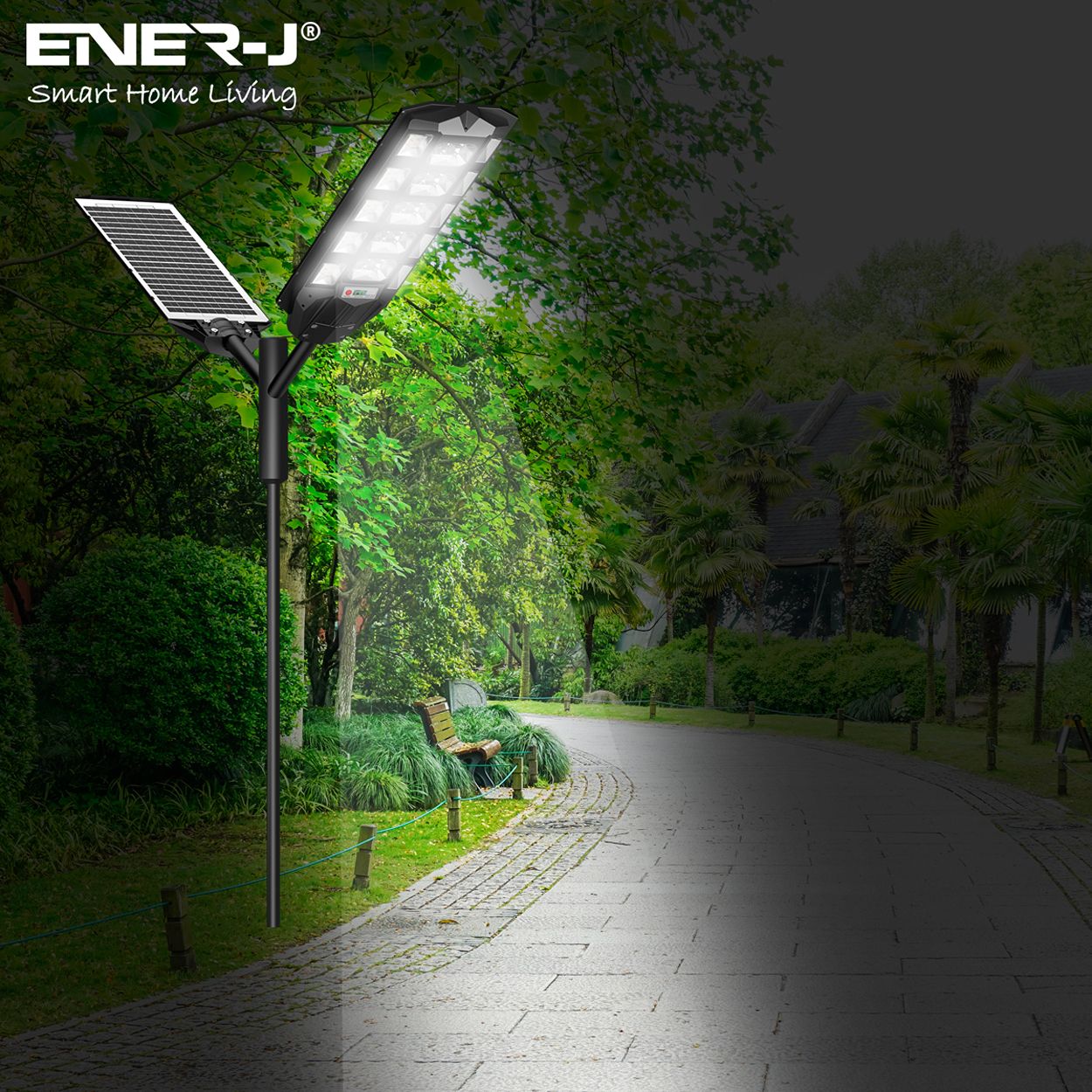 200W LED Solar Street Light with Sensors and Remote, IP66 Waterproof, High-Efficiency Solar Panels