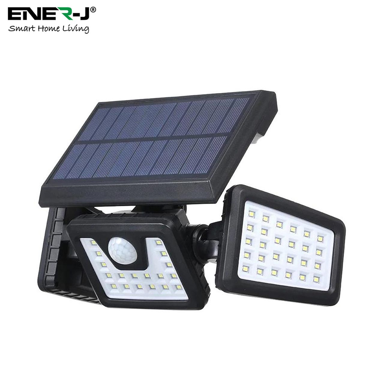 Solar Powered 3 Heads LED Wall Light with Motion Sensor & Remote