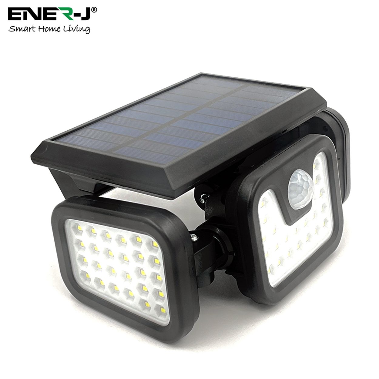 Solar Powered 3 Heads LED Wall Light with Motion Sensor & Remote