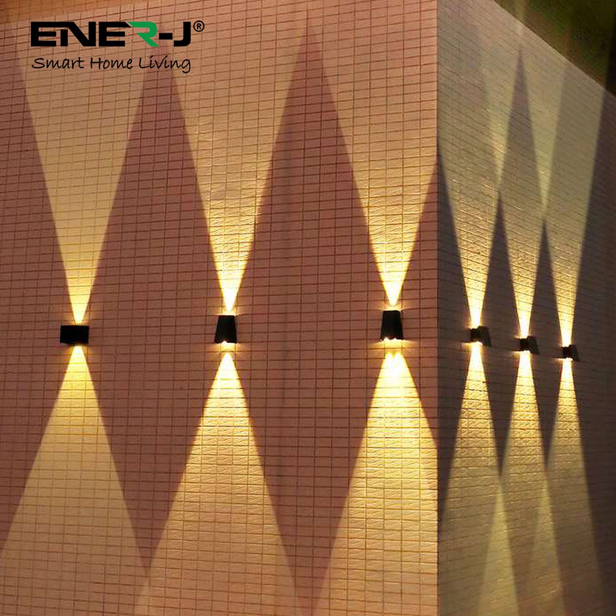 Solar Up-Down Wall Lights - Adjustable Beam Angle, 3000K, IP54