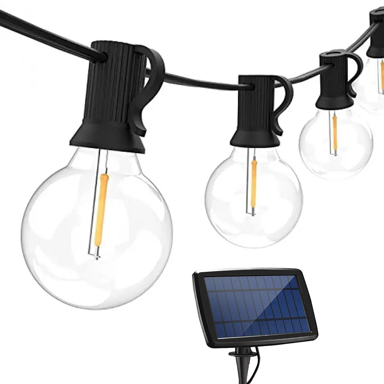 Solar String Kit - 7.6m with 25 LED Filament Bulbs and 4400mAh Battery