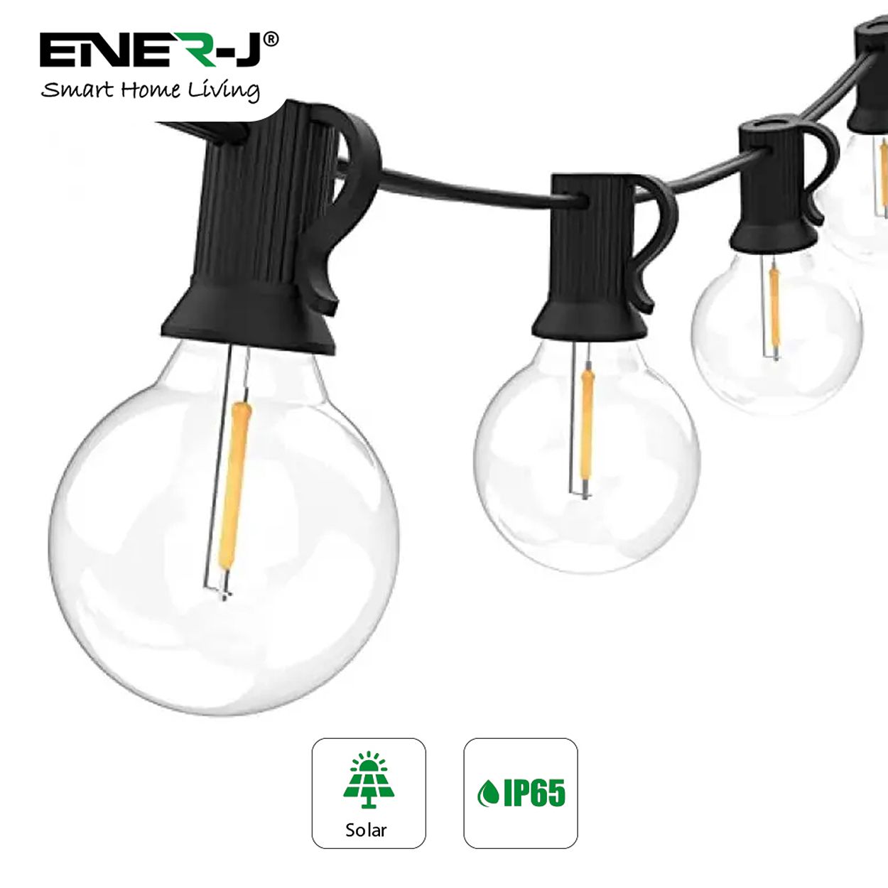 Solar String Kit - 7.6m with 25 LED Filament Bulbs and 4400mAh Battery