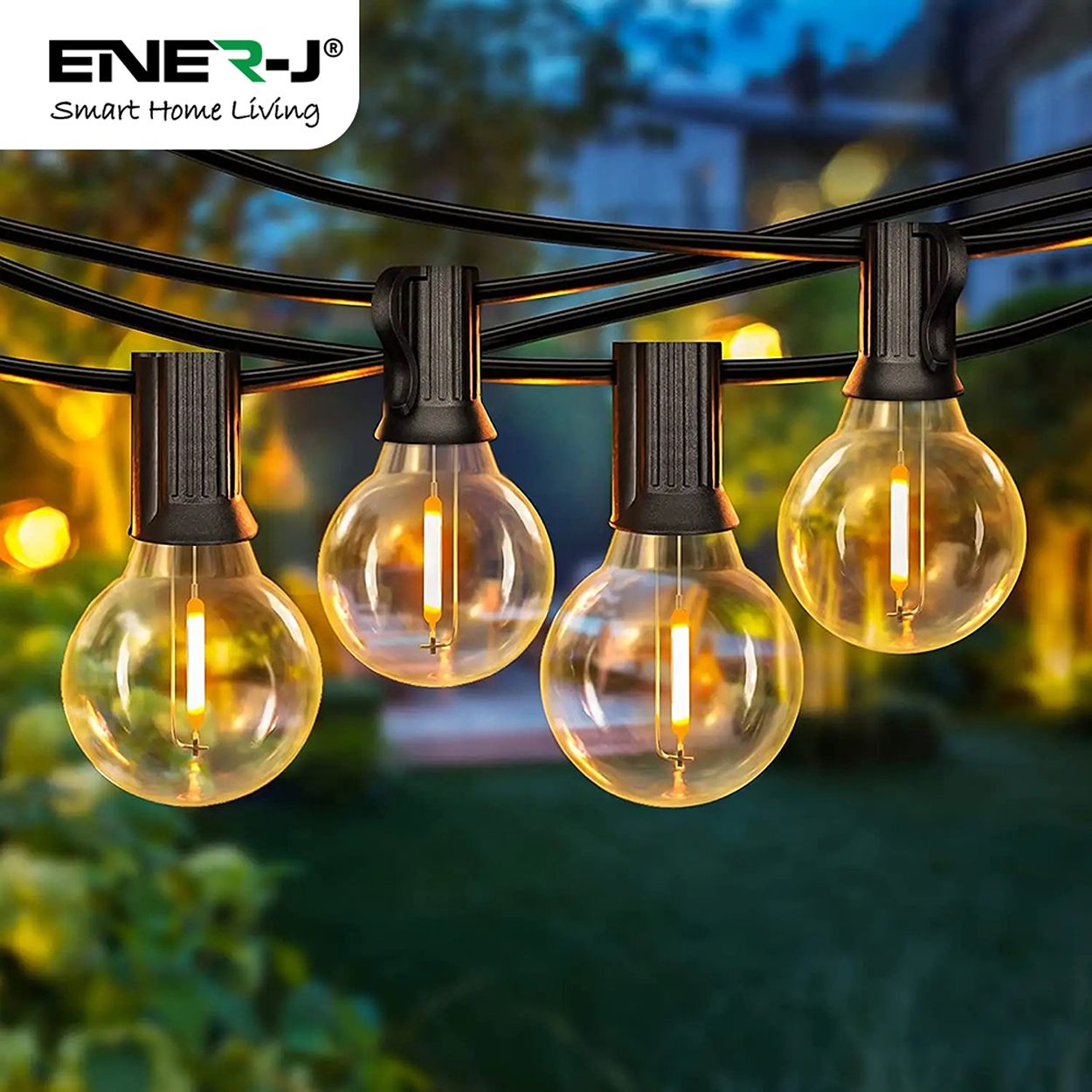 Solar String Kit - 7.6m with 25 LED Filament Bulbs and 4400mAh Battery