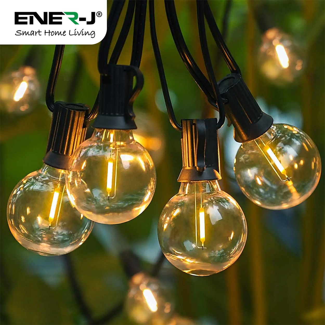 Solar String Kit - 7.6m with 25 LED Filament Bulbs and 4400mAh Battery