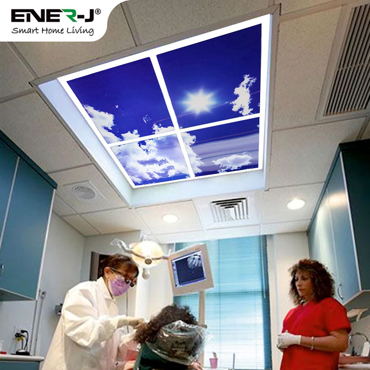 SKY Cloud LED Panels 60x60 40W 3D Effect, Colour Changing And Dimmable, Set Of 4 With Remote