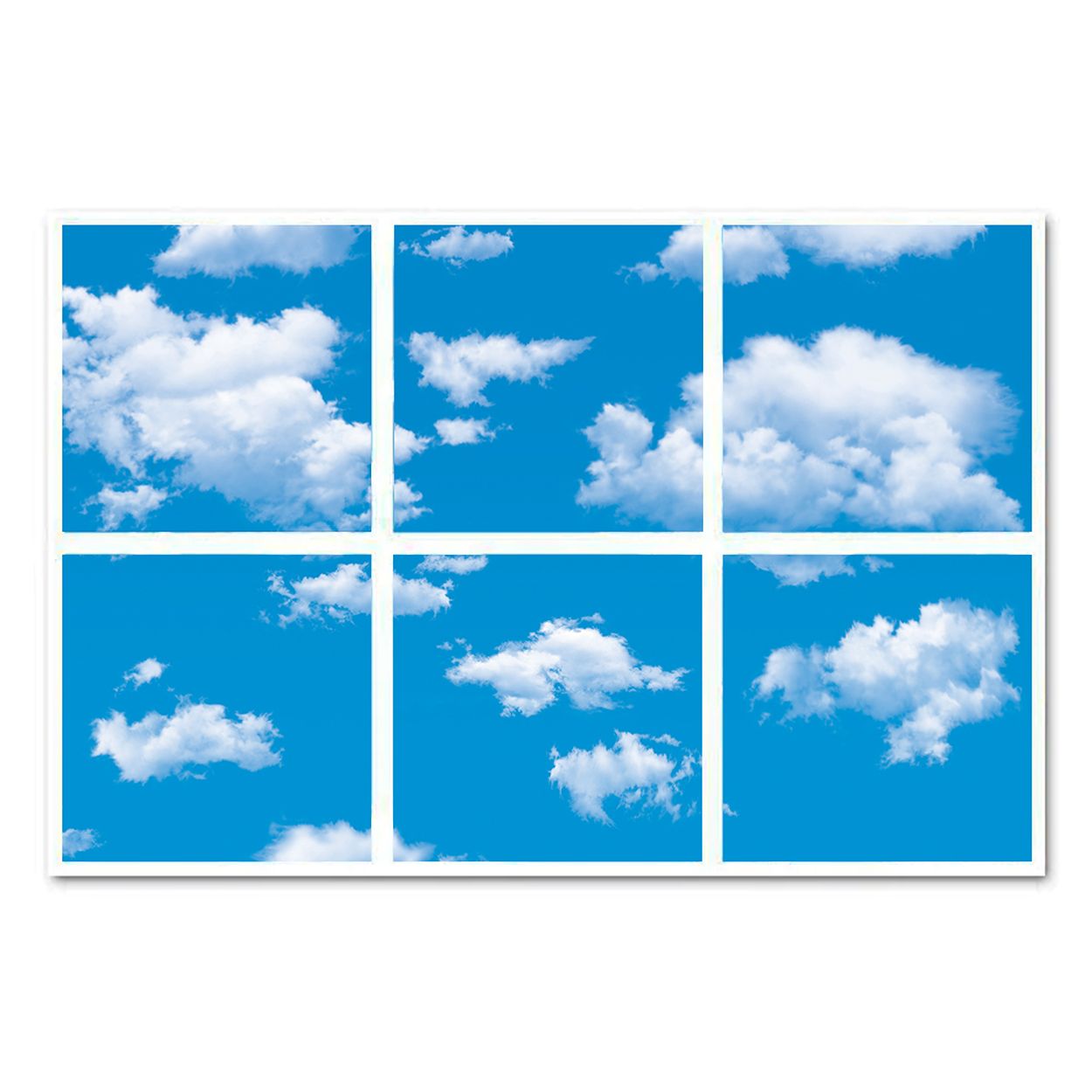 SKY Cloud LED Panel 3D version, 60x60cms, 40W, 6 pcs set