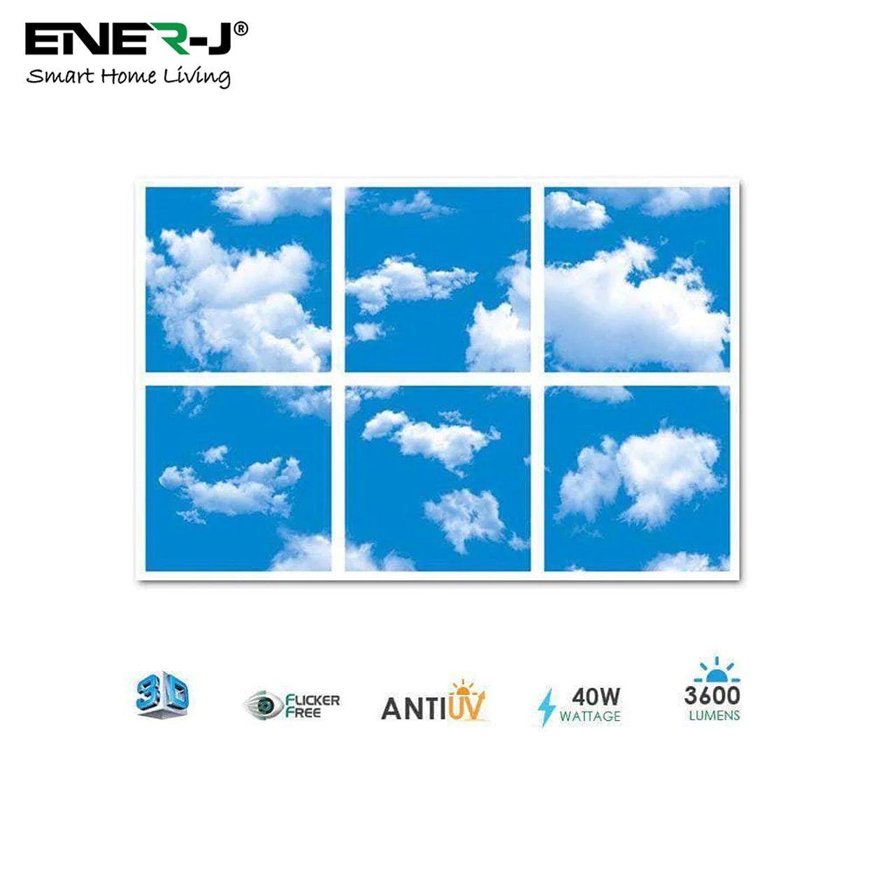 SKY Cloud LED Panel 3D version, 60x60cms, 40W, 6 pcs set