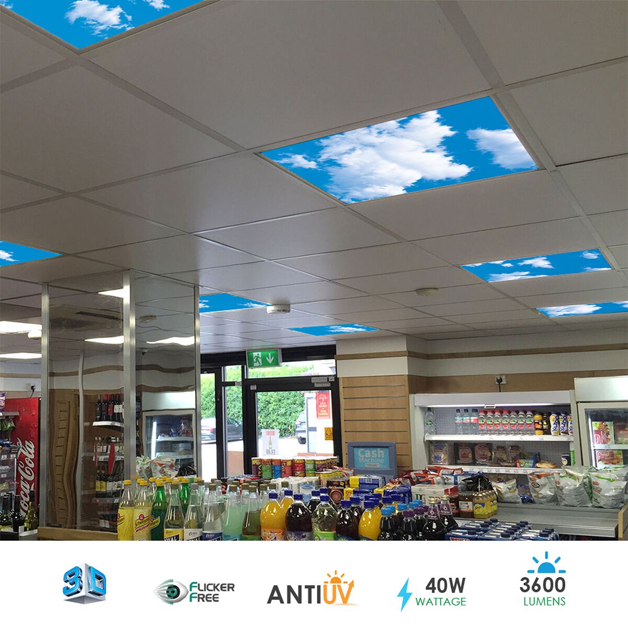 SKY Cloud LED Panel 3D version, 60x60cms, 40W, 6 pcs set