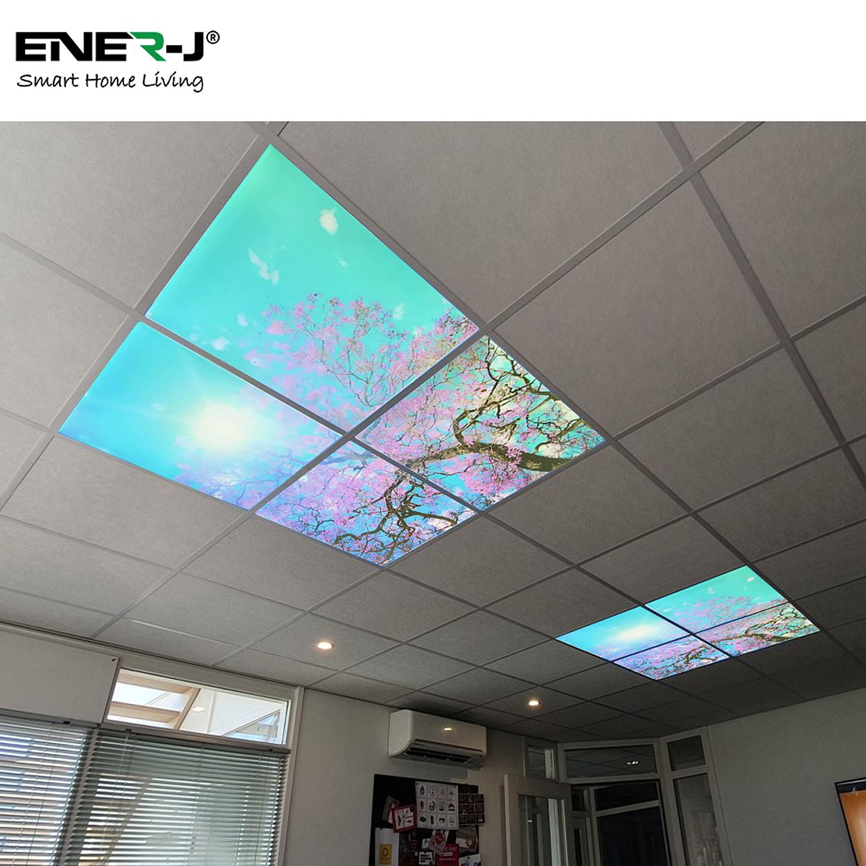 SKY Panel 60x60cms With Cherry Blossom Trees 2D Effect, 4 Pcs Set