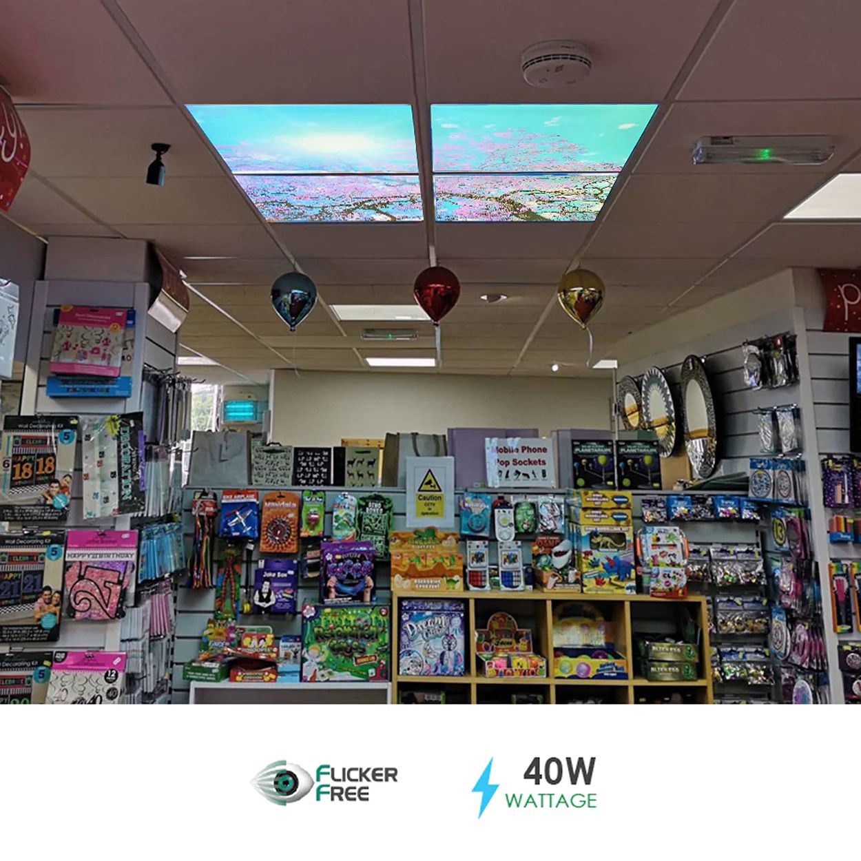 SKY Panel 60x60cms With Cherry Blossom Trees 2D Effect, 4 Pcs Set