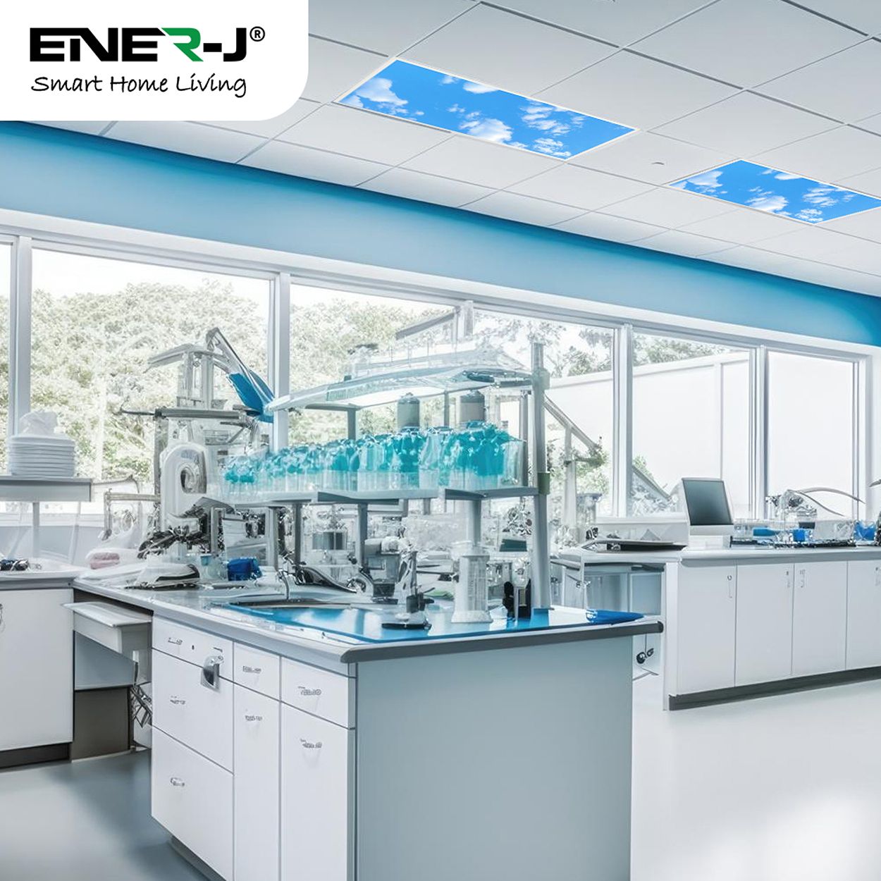 1195x595mm size LED Backlit Panel with 2D Sky Cloud Design, Pack of 2