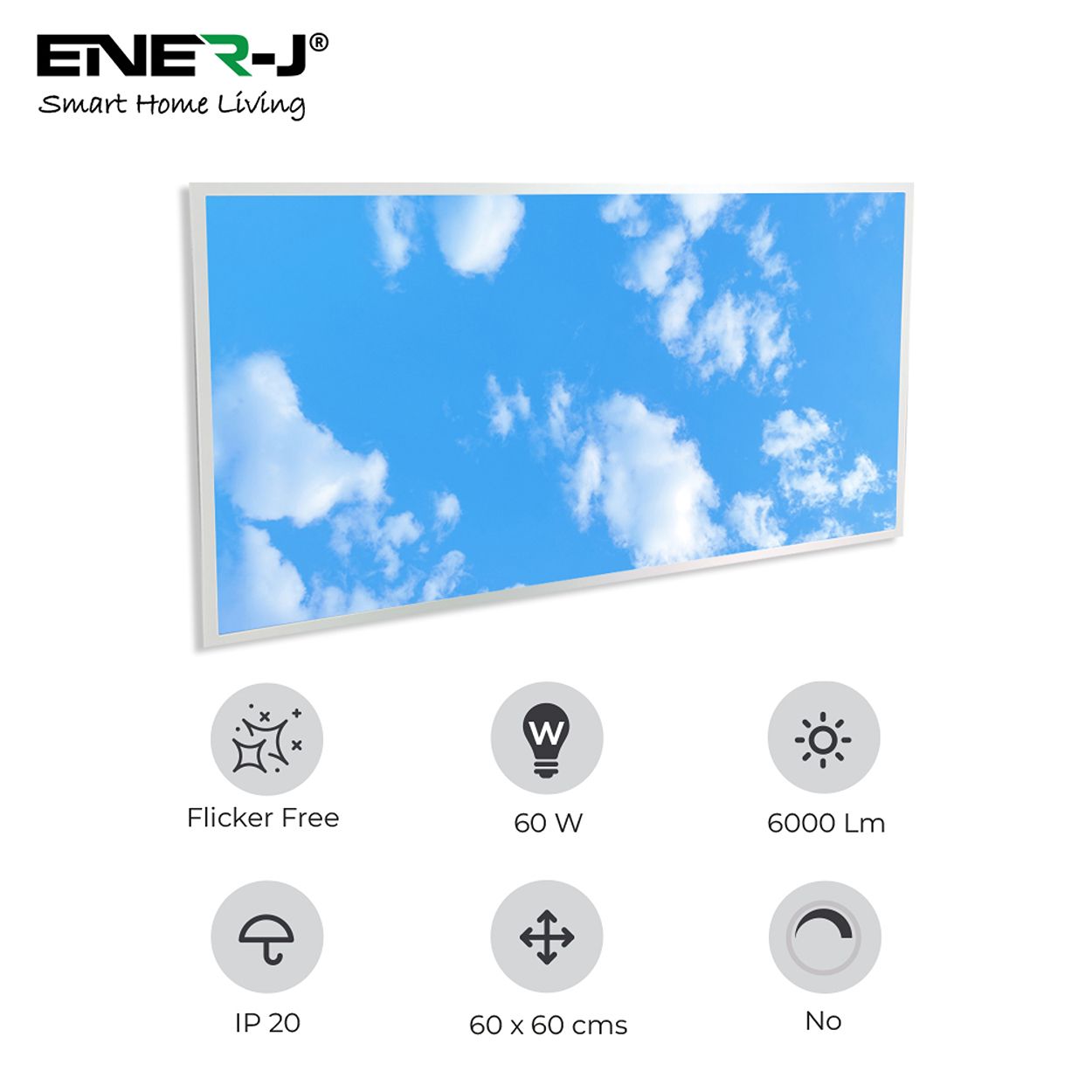 1195x595mm size LED Backlit Panel with 2D Sky Cloud Design, Pack of 2