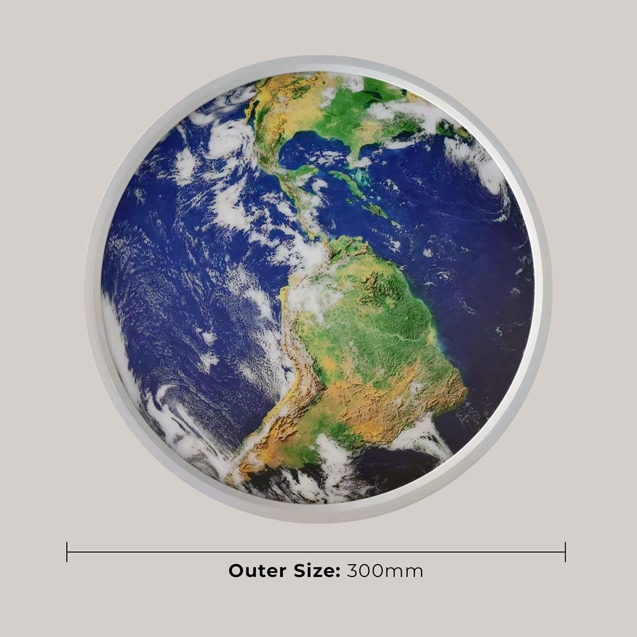 Surface mounted EARTH Design Ceiling Light, 24W, Dia 300mm, 6500K, IP20