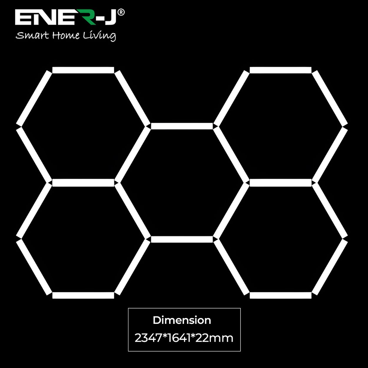 150W Hexagon Shape Showroom LED Lights with 5 Hexagons, RGB Colour, Remote Control