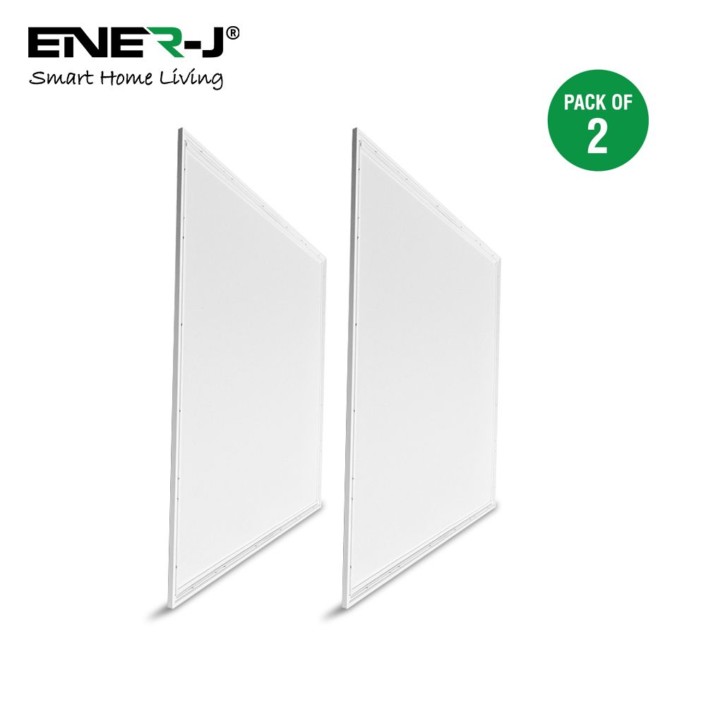 40W LED Backlit Panel Ceiling Lights, Pack of 2, Cool White 4000K, Ideal for Indoor Lighting