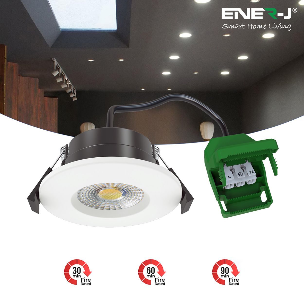 7W Dimmable & CCT Changeable Fire Proof Downlight, IP65