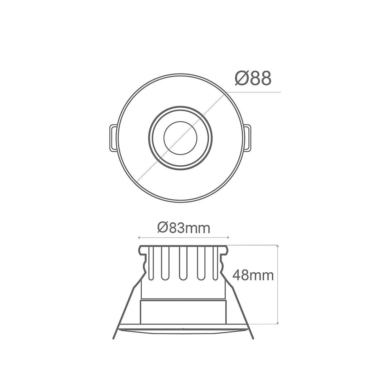 7W Dimmable & CCT Changeable Fire Proof Downlight, IP65