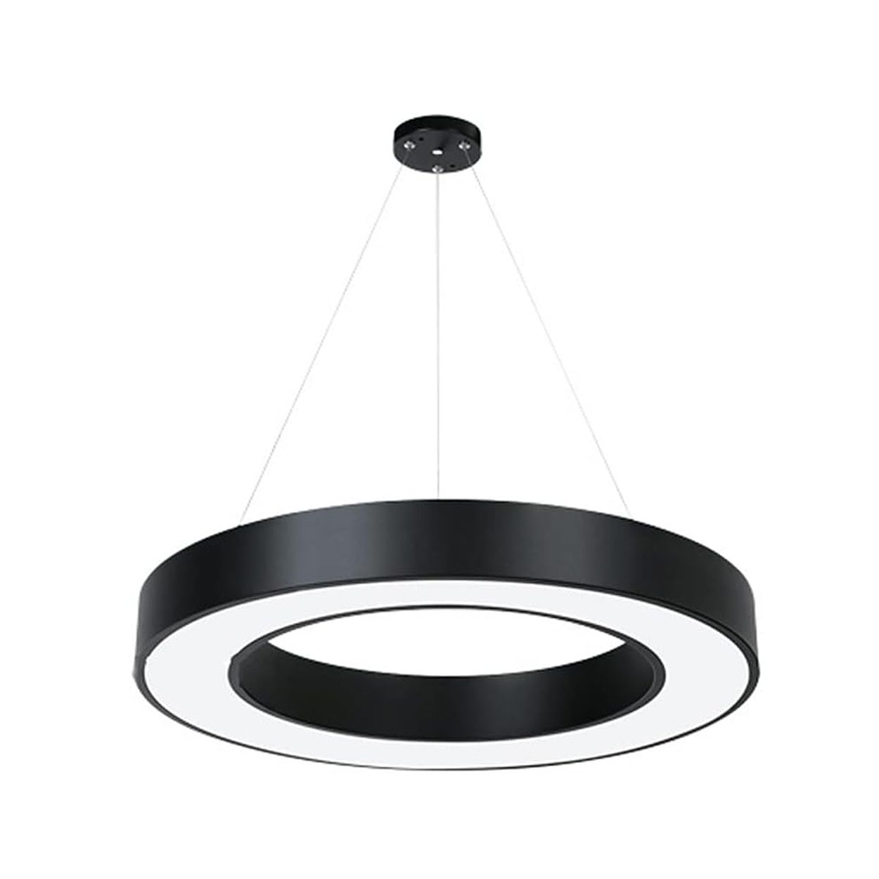 24W Hollow Round Pendant Light, Modern Minimalist LED Chandelier