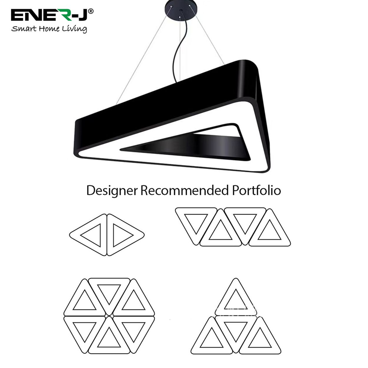 36W Hollow Triangle Pendant Light, Contemporary Geometric Hanging Light