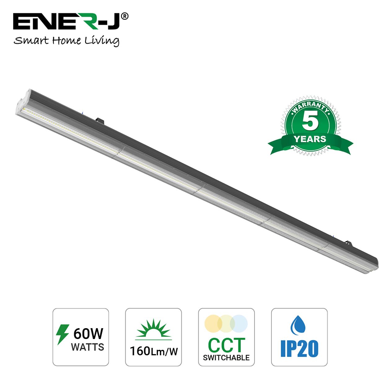 LED Linkable Trunking Linear Light, 60W 1.5M, 160LM/W, CCT Selectable