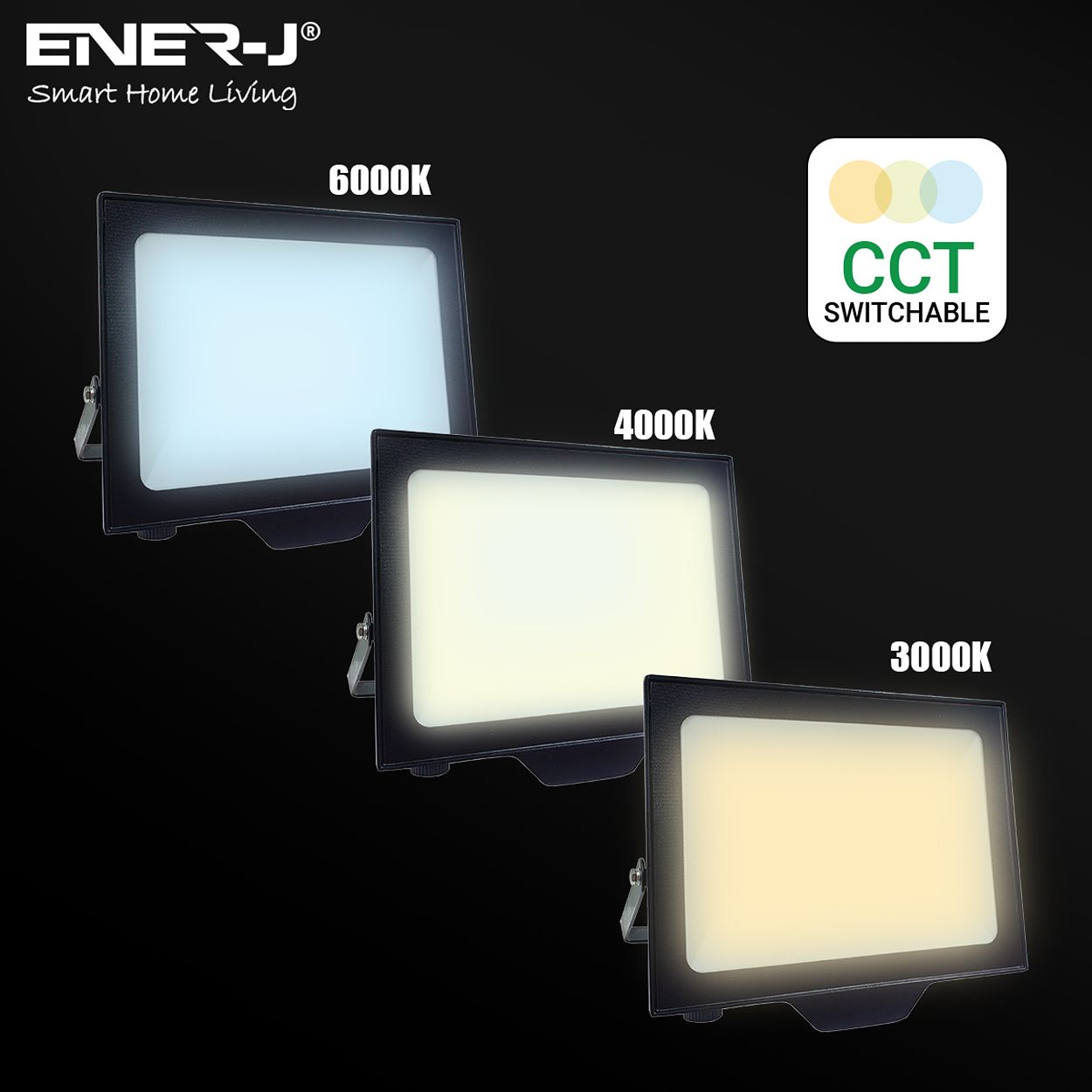 100W LED Floodlights With CCT Switchable & PIR ready, 9000 Lm, IP65, 3 Years Warranty
