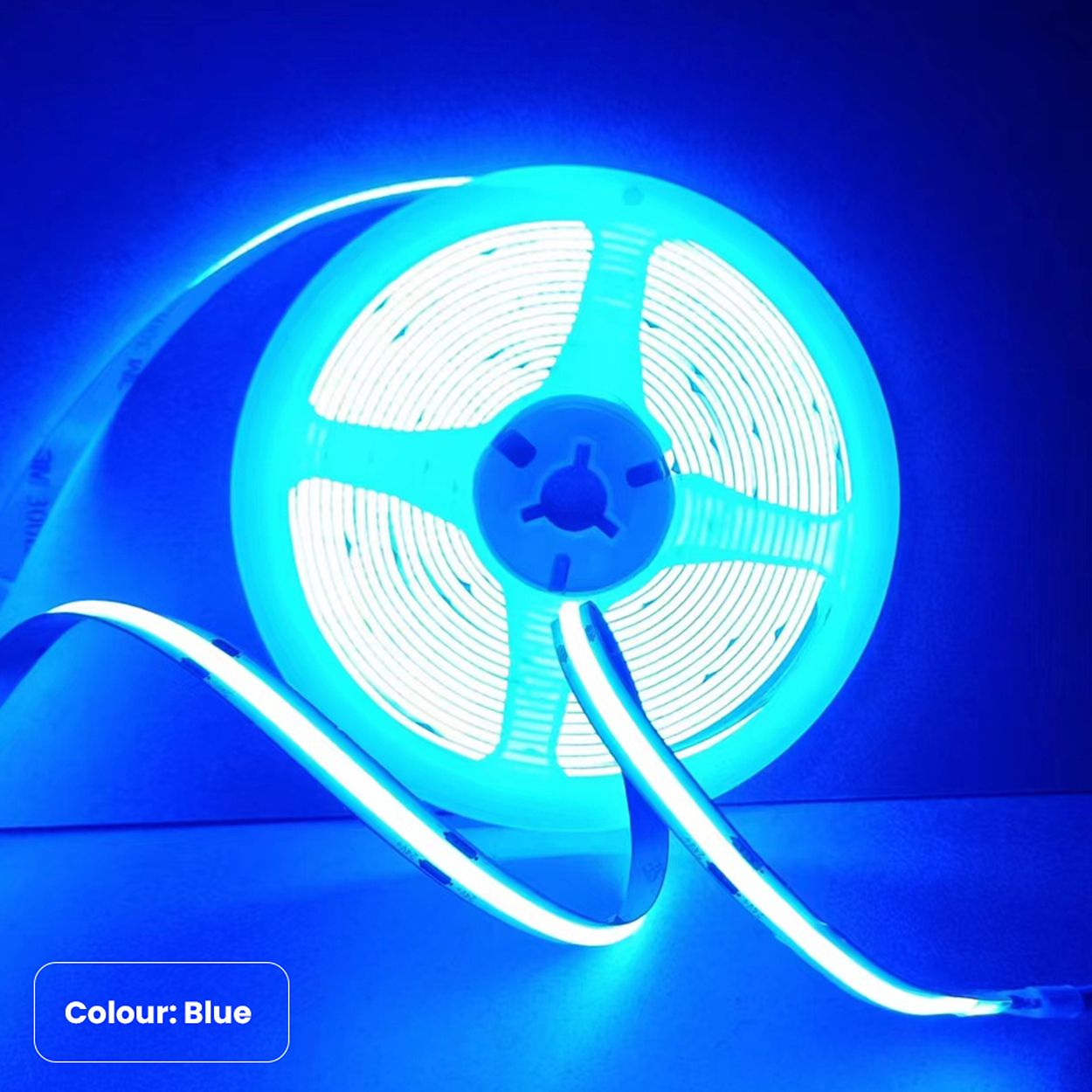 5 Meters COB LED Strip Light 24V, Blue, IP20
