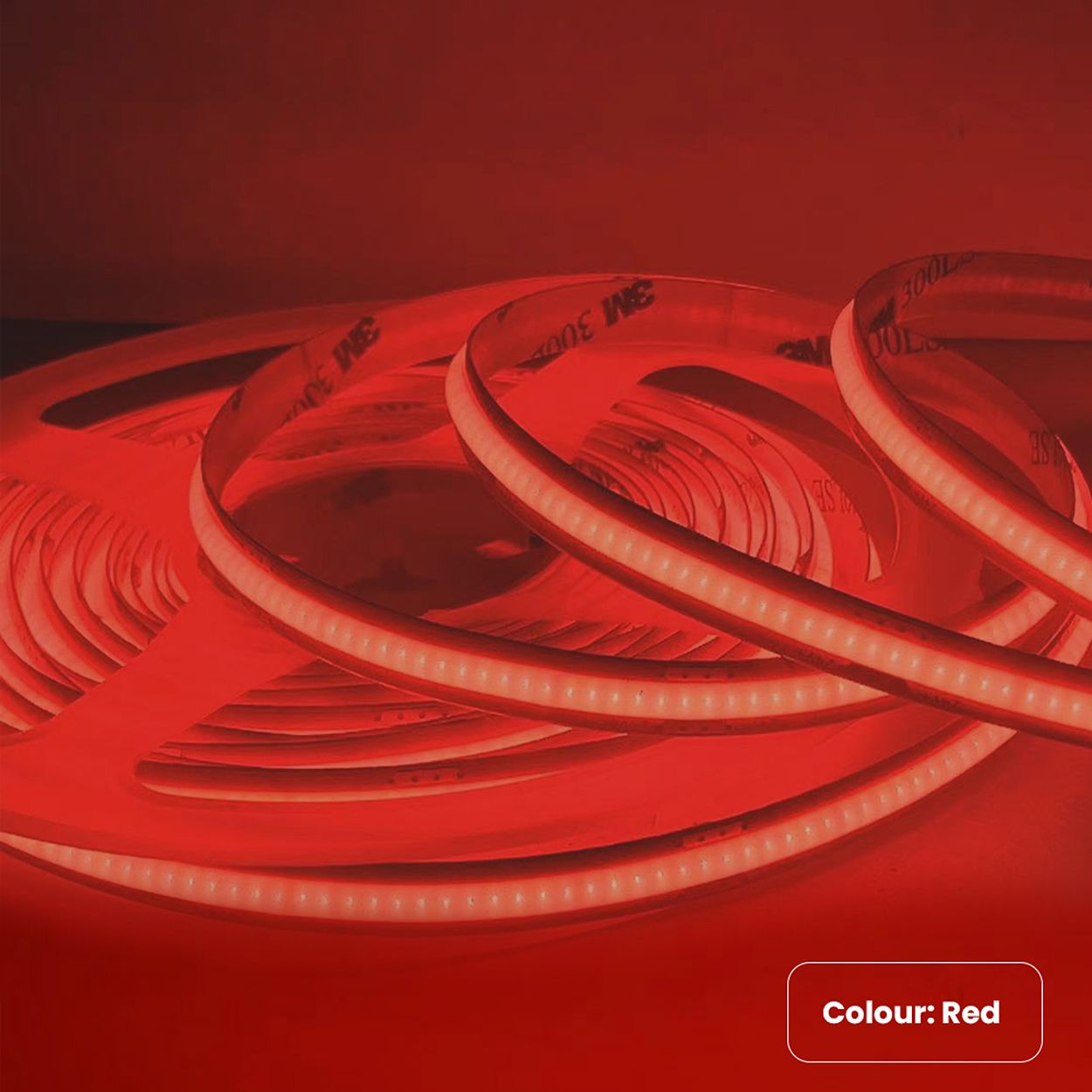 5 meters COB LED Strip Light 24V, Red, IP20