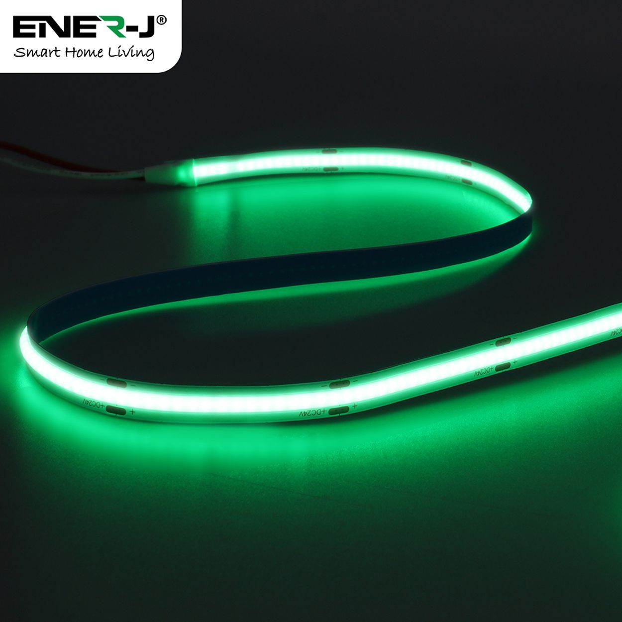 5 meters COB LED Strip Light 24V, Green, IP20