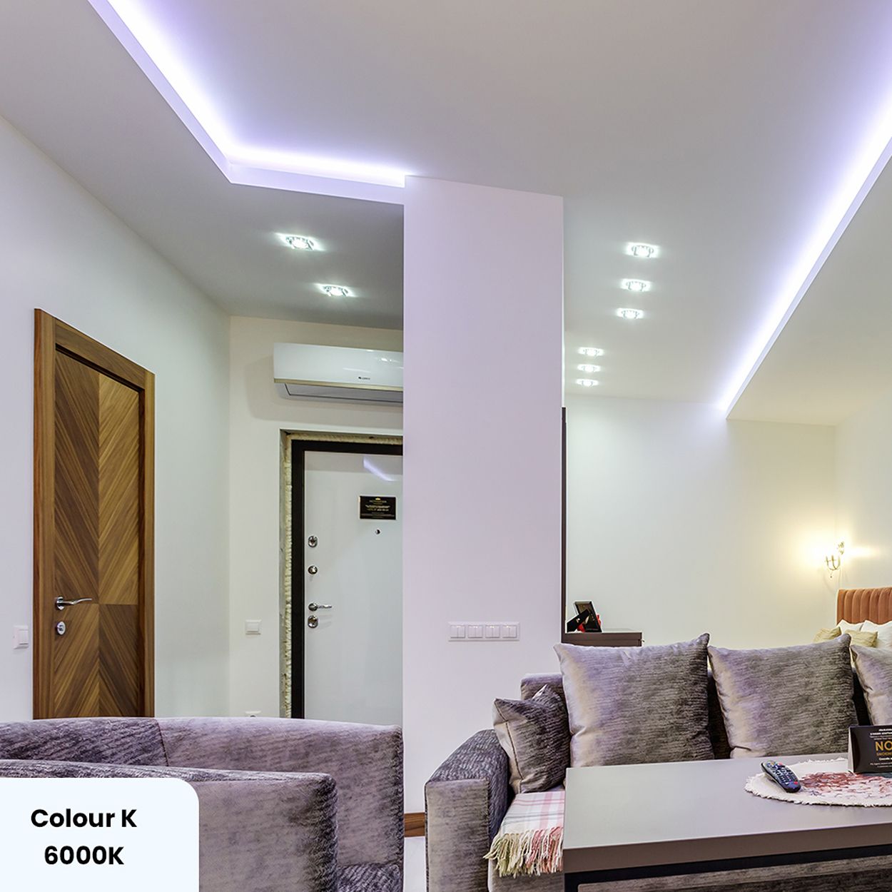 5m 24V COB LED Strip Lights 6000K, IP65