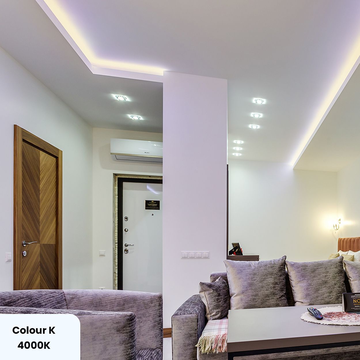 5m 24V COB LED Strip Lights 4000K, IP65