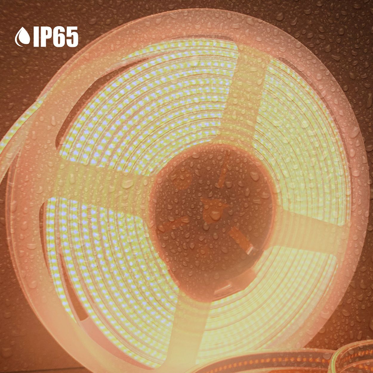 5m 24V COB LED Strip Lights 3000K, IP65