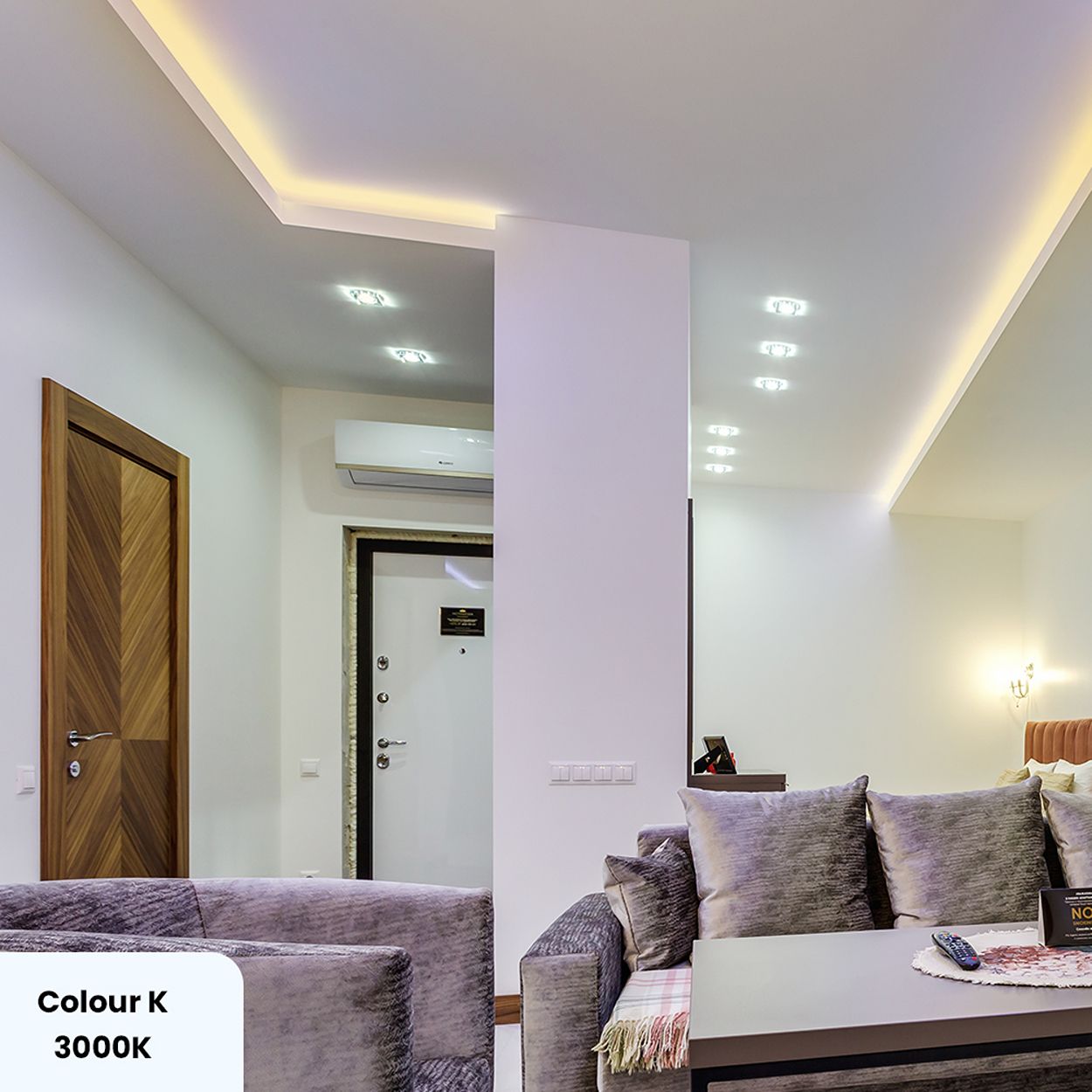 5m 24V COB LED Strip Lights 3000K, IP65