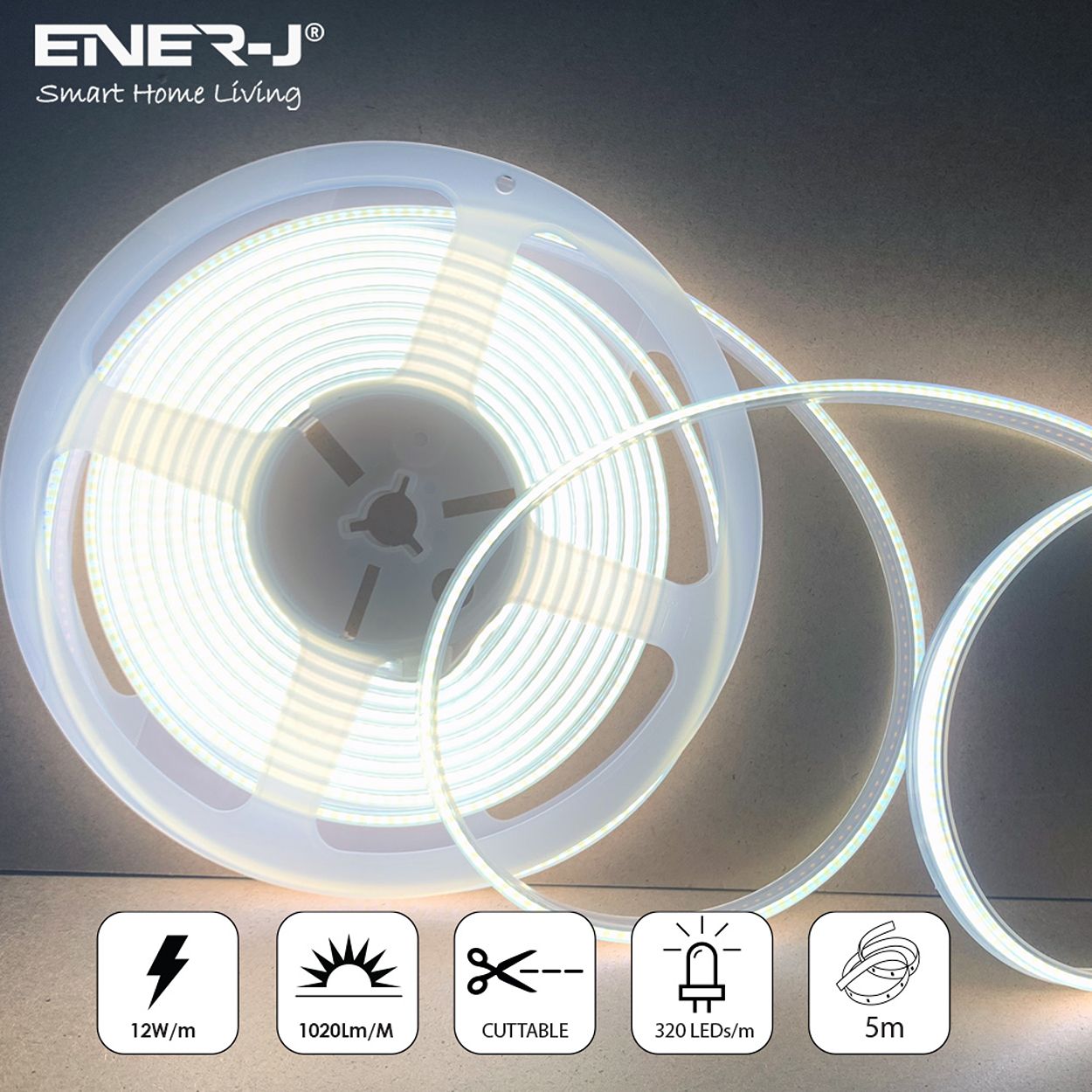 30 meters COB LED Strip Light 24V, 6000K, IP20