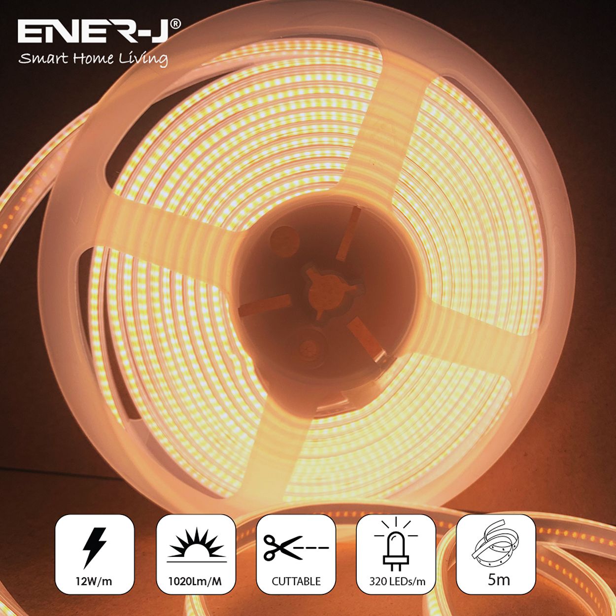 30 meters COB LED Strip Light 24V, 3000K, IP20