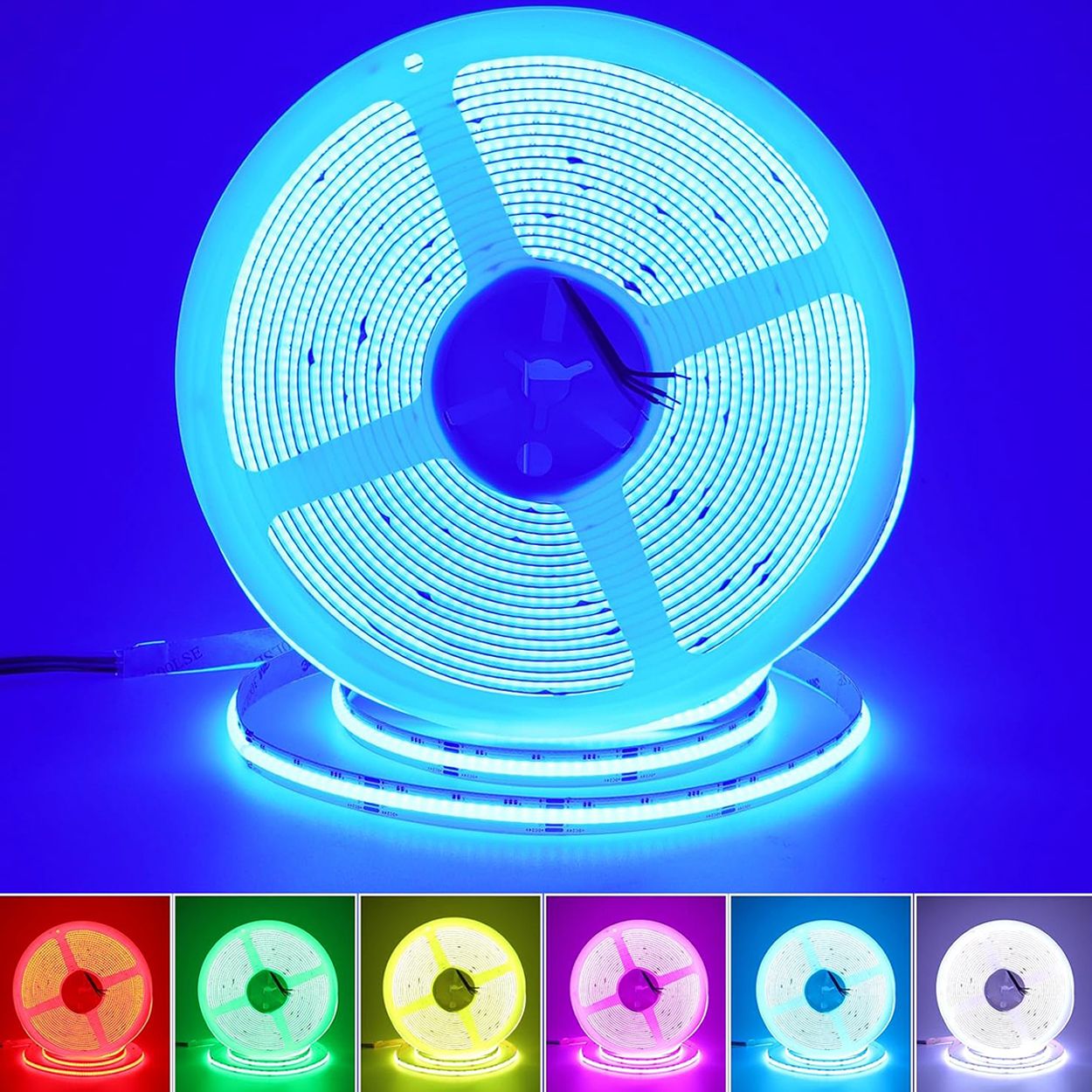 5 meters 24V COB LED Strip Light, RGB, IP20