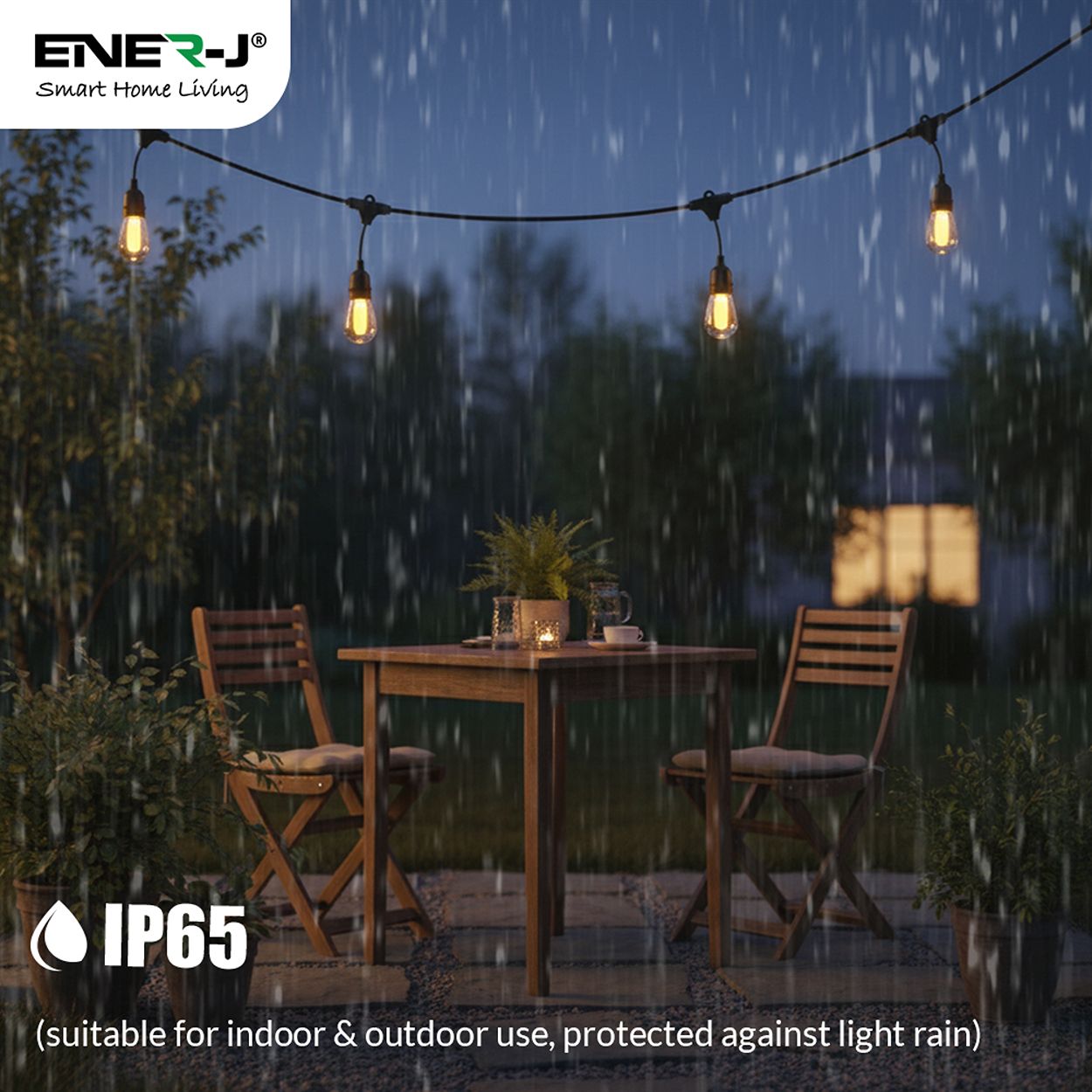 15m Fire Flame LED String Light Kit – Flickering Flame Bulb Effect