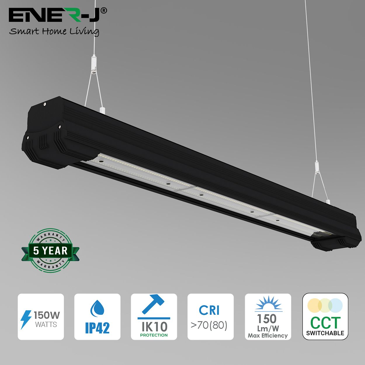 150W LED Industrial Linear Highbay, 18000Lm, 6000K