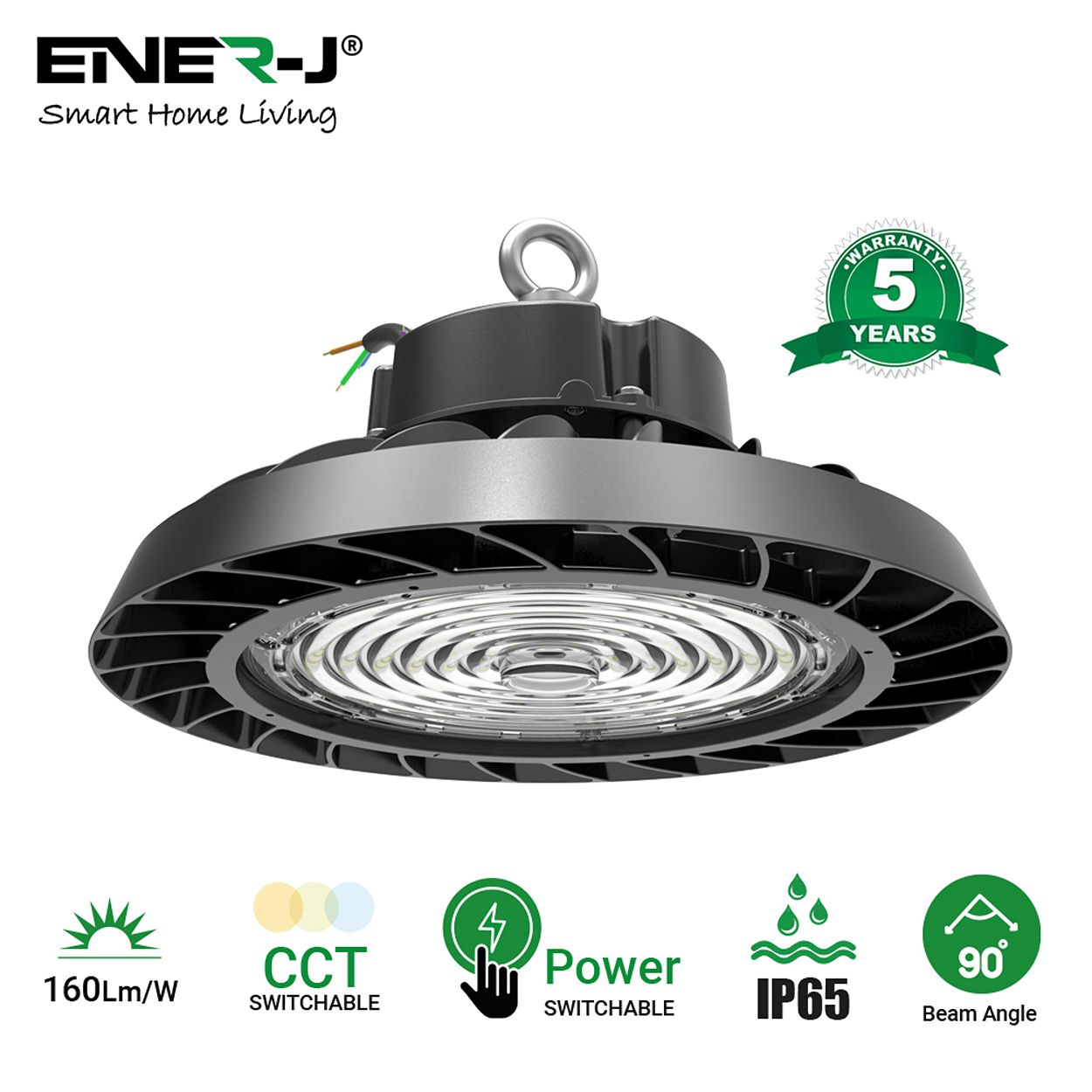 ENER-J PRO UFO LED Highbay - Wattage (80/120/150W) & CCT Switchable
